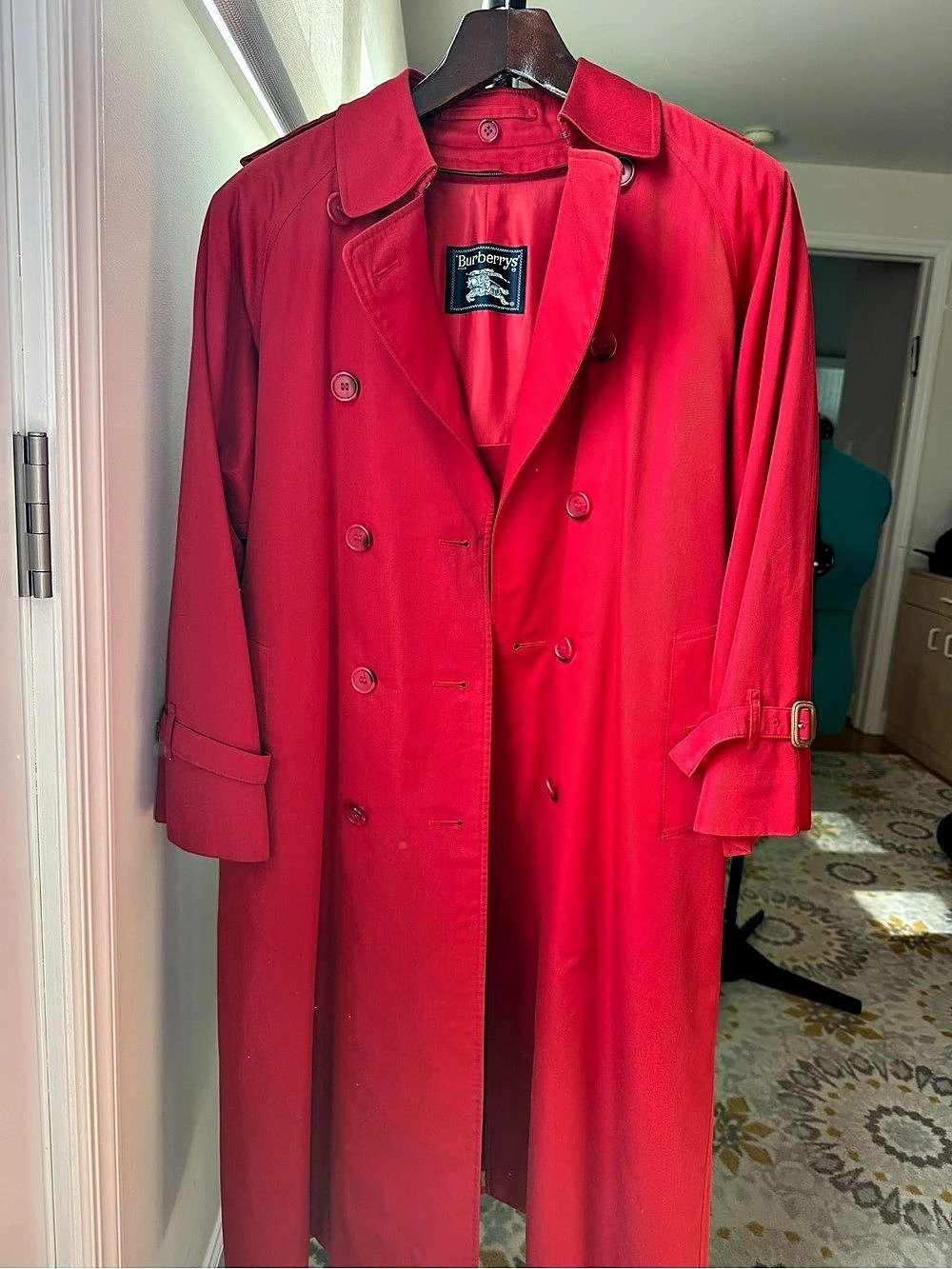 Burberrys Trench Coats Red